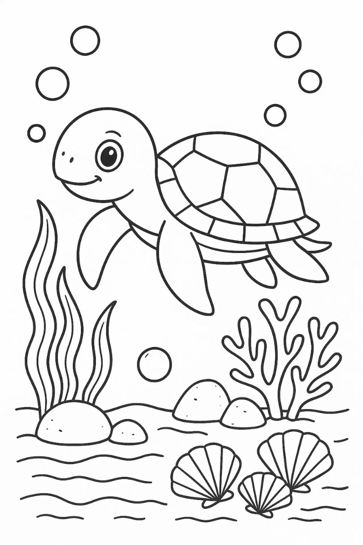 Desenho de Tartaruga: Tartaruga fofa para desenhar