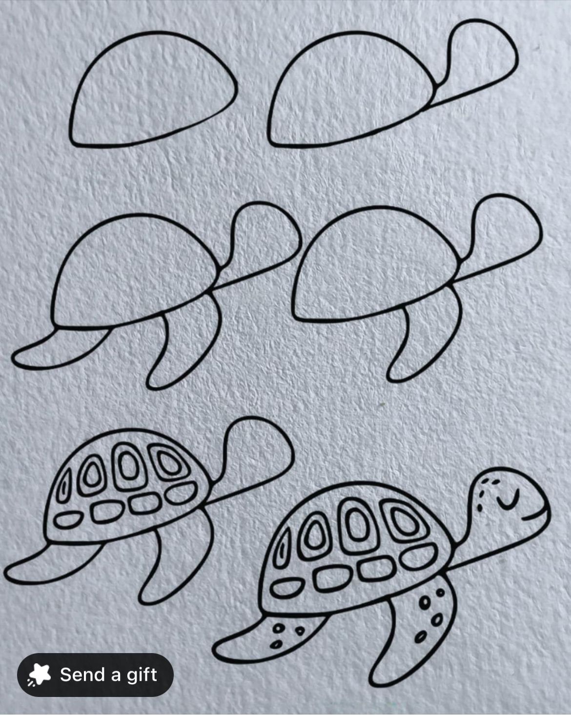 Desenho de Tartaruga: Tartaruga simples para desenhar