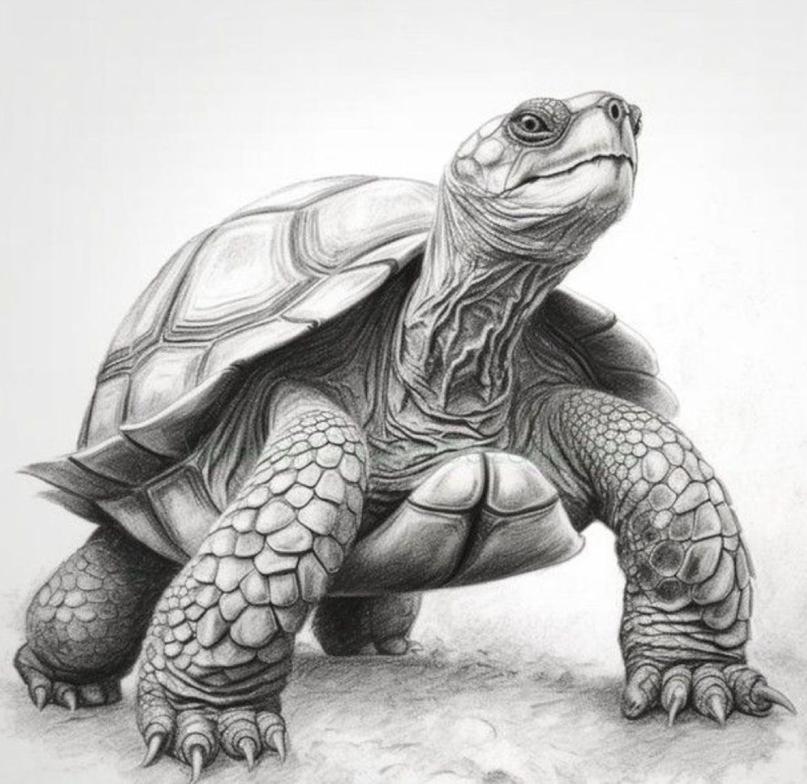 Desenho de Tartaruga: Tartaruga fofa a lápis para desenhar