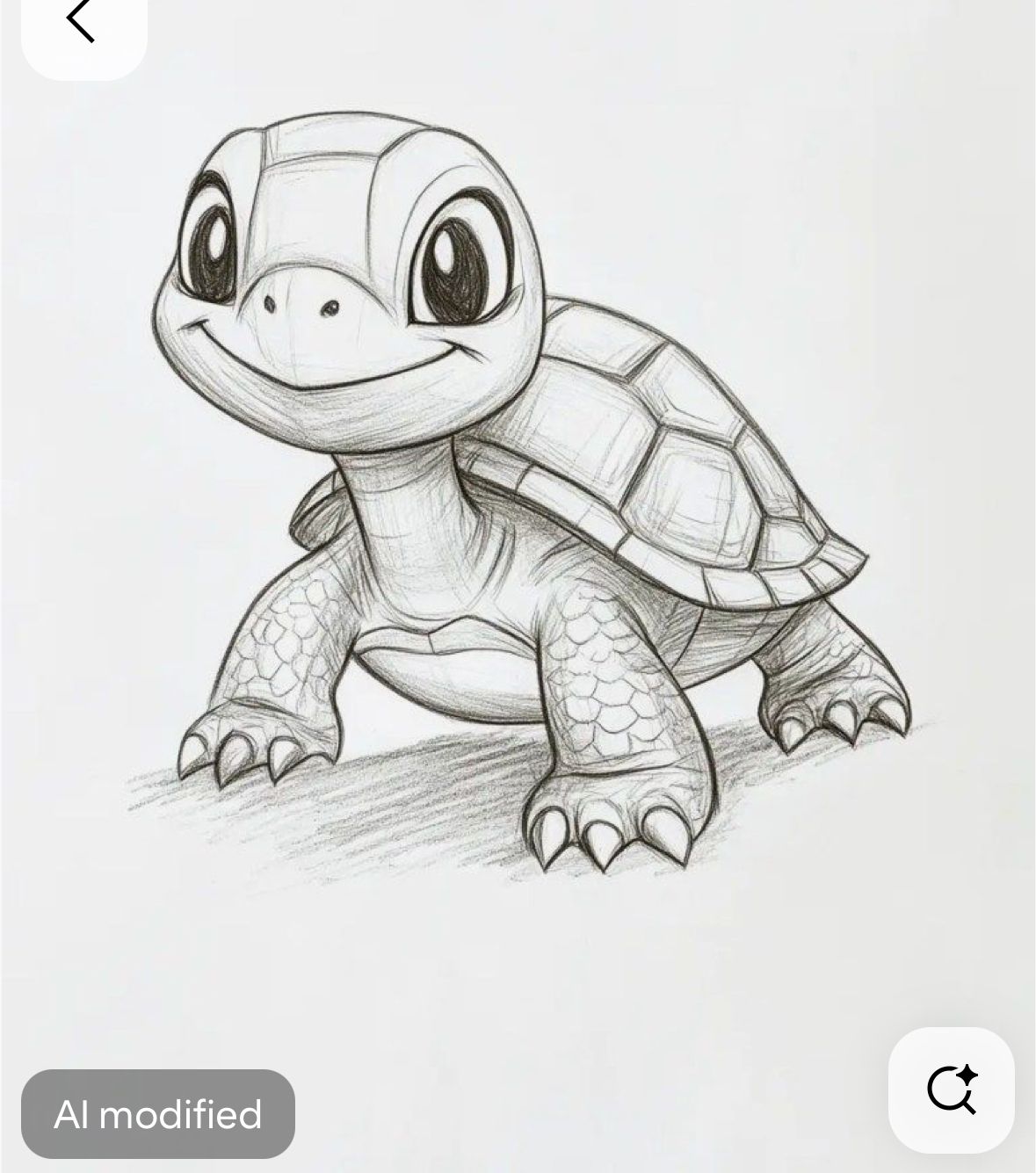 Desenho de Tartaruga: Tartaruga fofa a lápis para desenhar