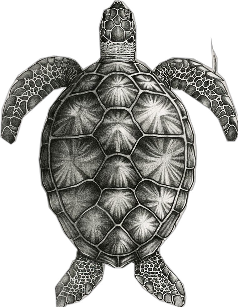 Desenho de Tartaruga: tartaruga a lápis realista para desenhar