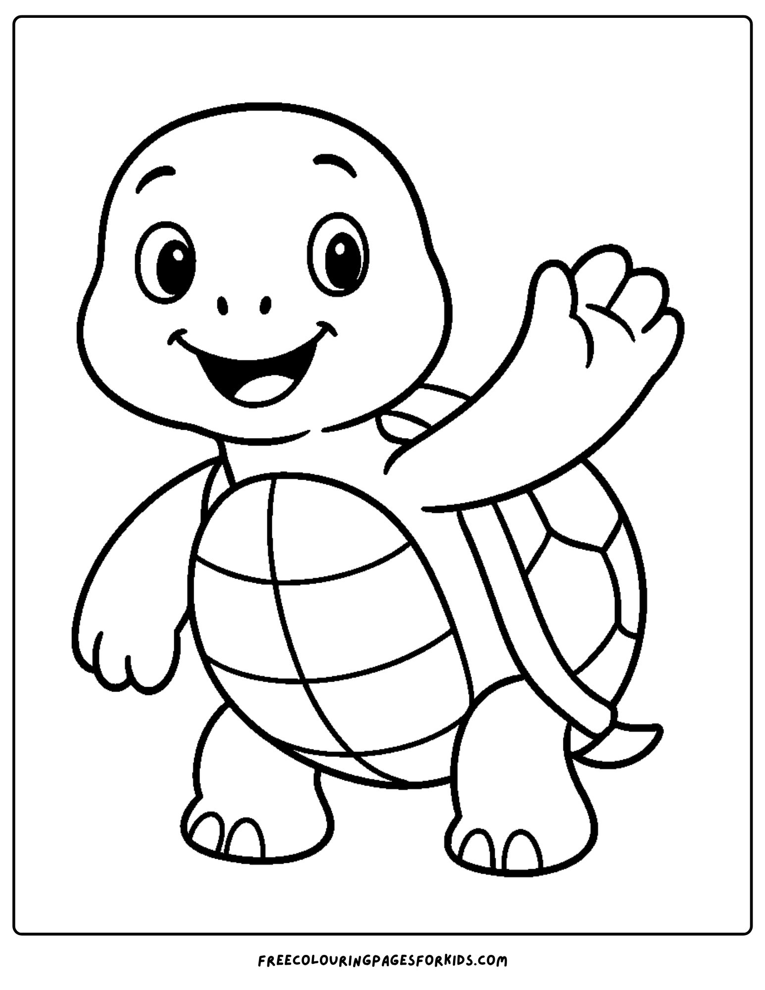 Desenho de Tartaruga: tartaruga fofa para desenhar