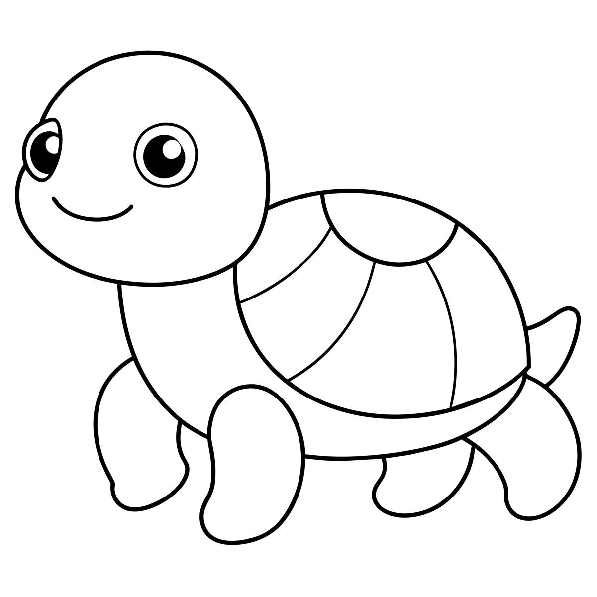 Desenho de Tartaruga: Tartaruga fofa a lápis para desenhar