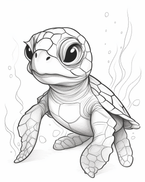 Desenho de Tartaruga: Tartaruga fofa a lápis para desenhar