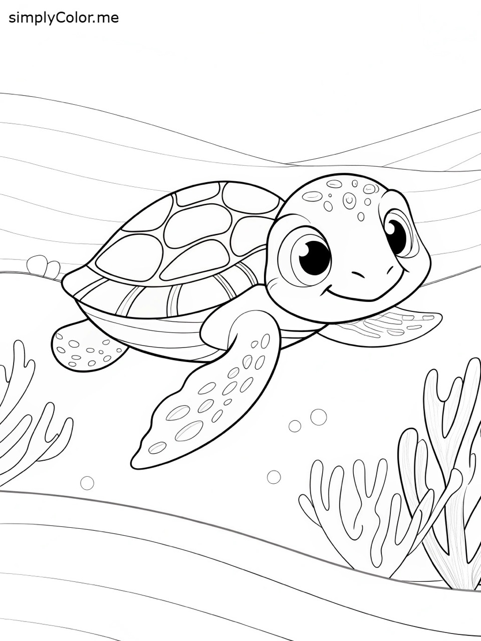 Desenho de Tartaruga: tartaruga fofa para desenhar fácil