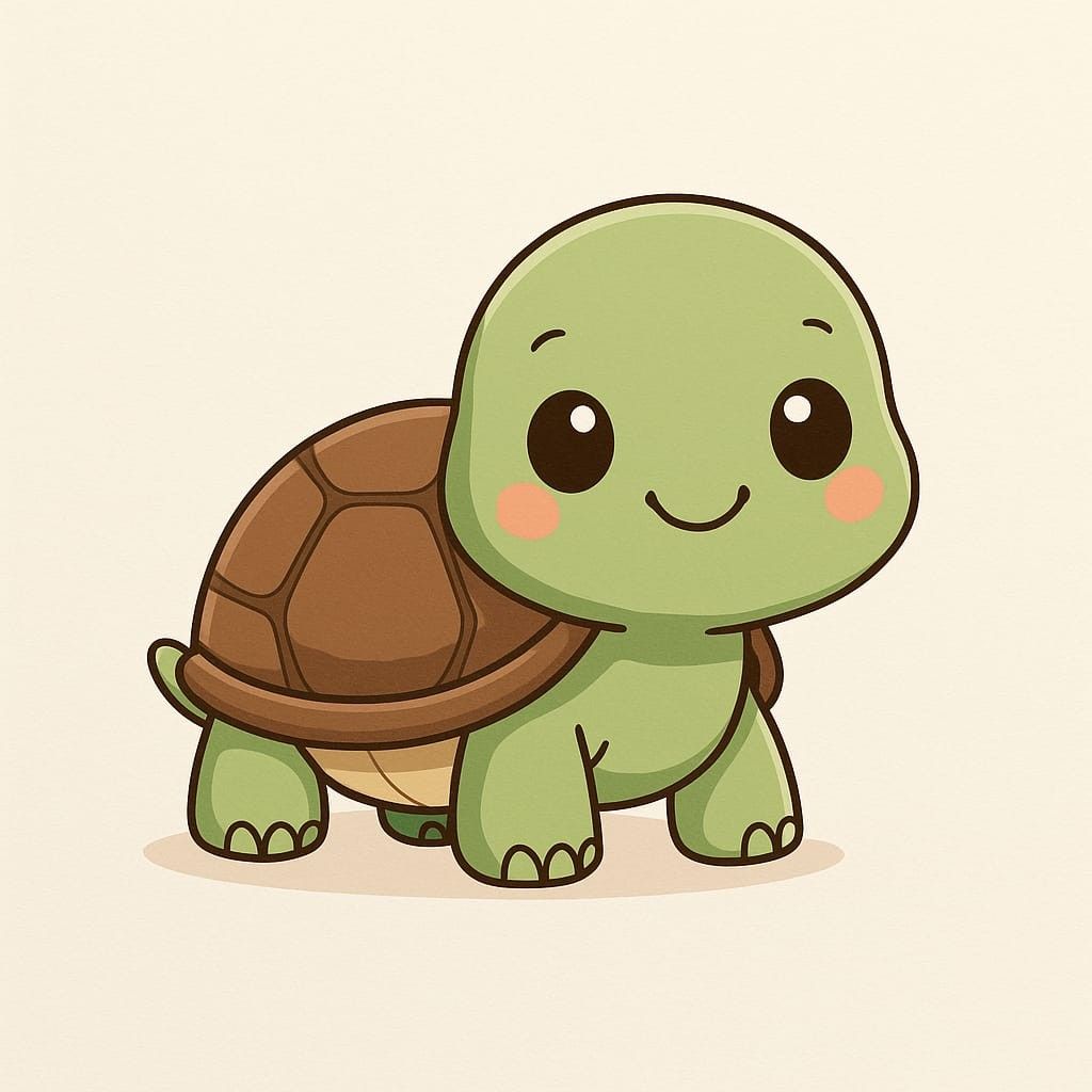 Desenho de Tartaruga: Tartaruga fofa para desenhar