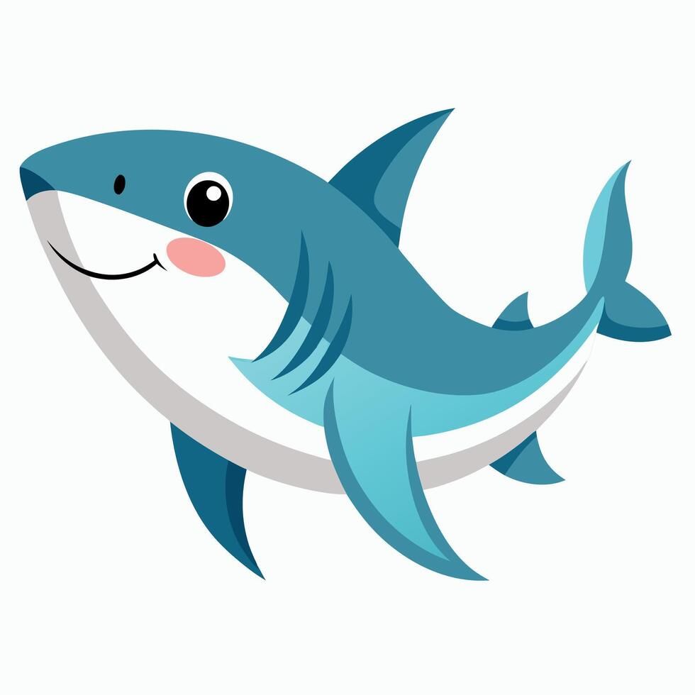 Desenho de Tubarão: Tubarão fofo e simples para desenhar