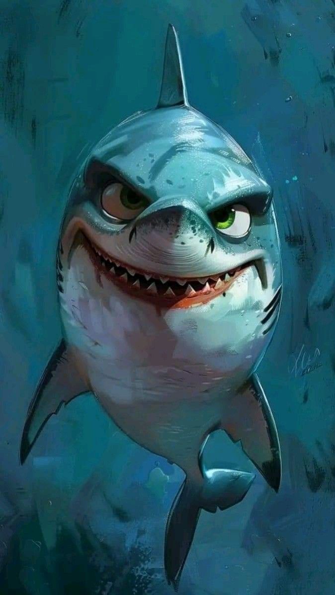 Desenho de Tubarão: Tubarão fofo para desenhar