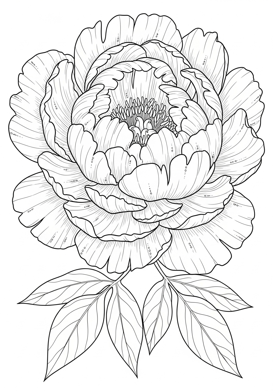 Desenho de Flor Pioneira para imprimir e colorir