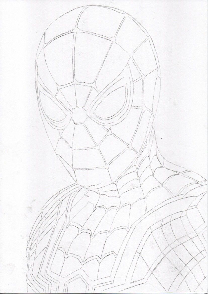 Desenhos do Homem Aranha: desenho realista do Homem Aranha para desenhar