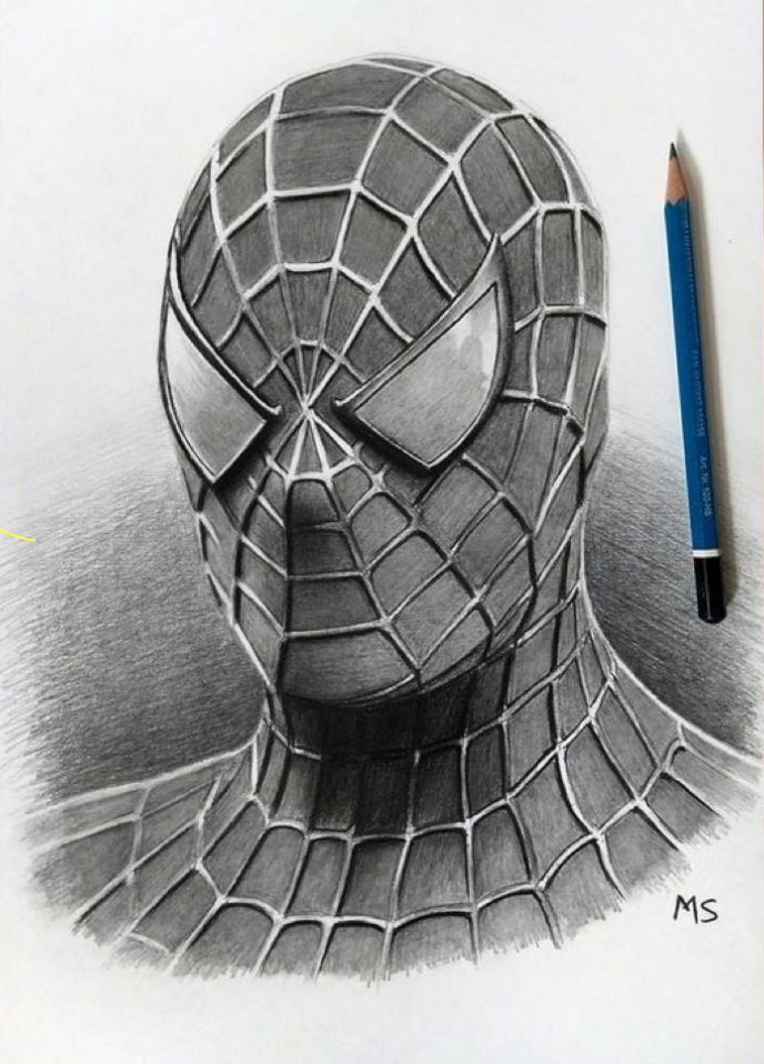 Desenhos do Homem Aranha desenho realista a lápis para desenhar