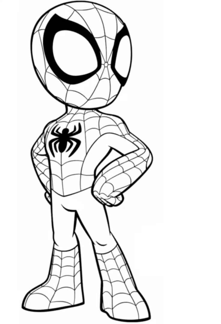 Desenhos do Homem Aranha Homem Aranha fofo e simples para desenhar
