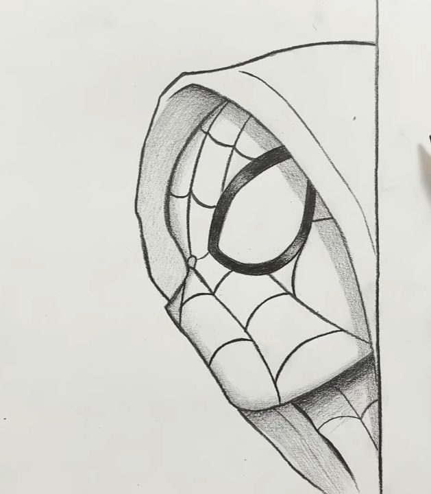 Desenhos do Homem Aranha Homem Aranha realista com capuz para desenhar