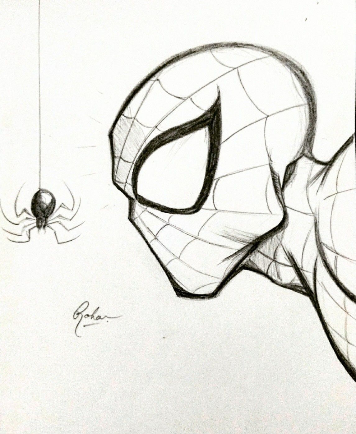 Desenhos do Homem Aranha: desenho realista do Homem Aranha