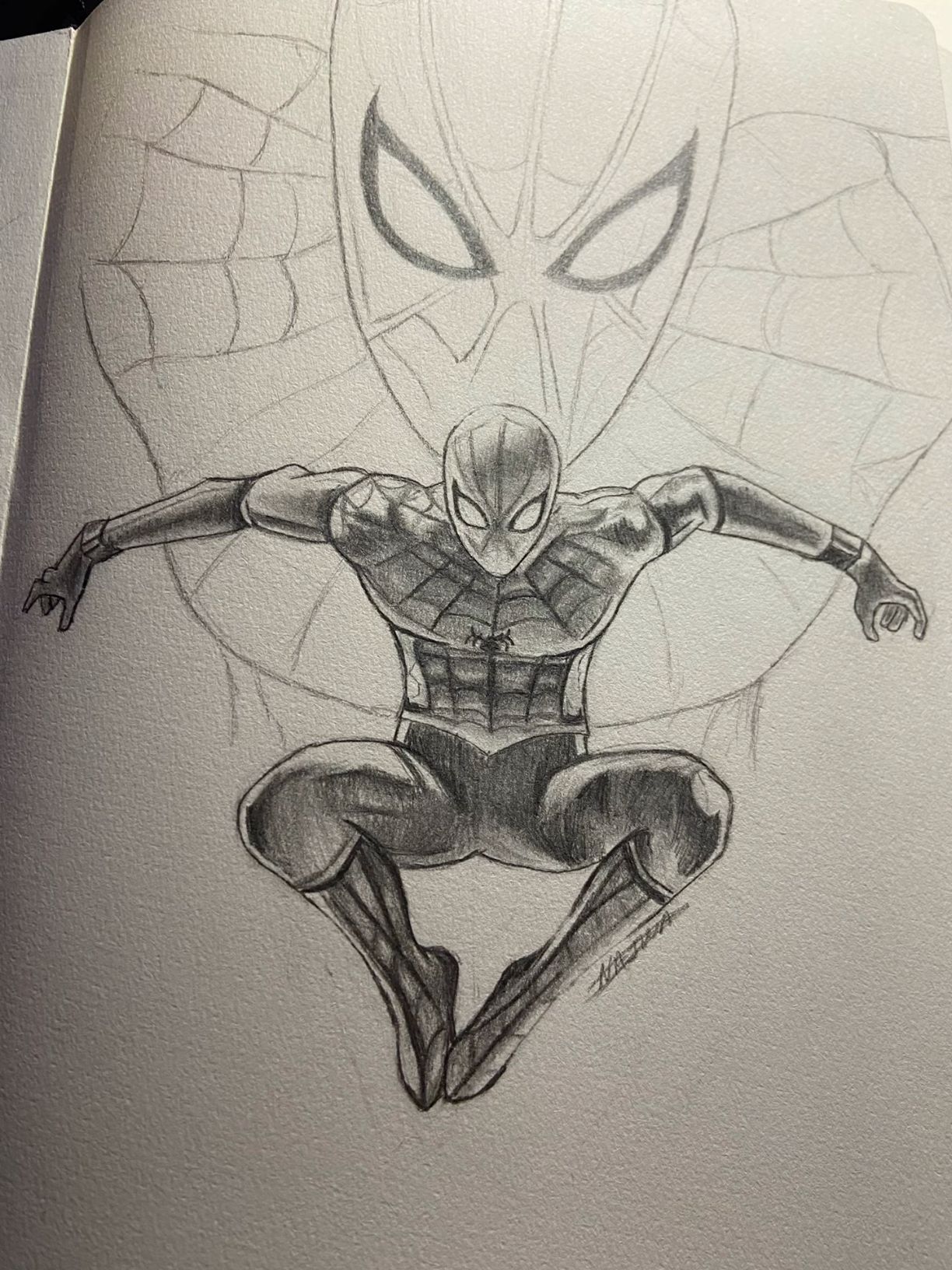 Desenhos do Homem Aranha: Homem Aranha saltando para desenhar