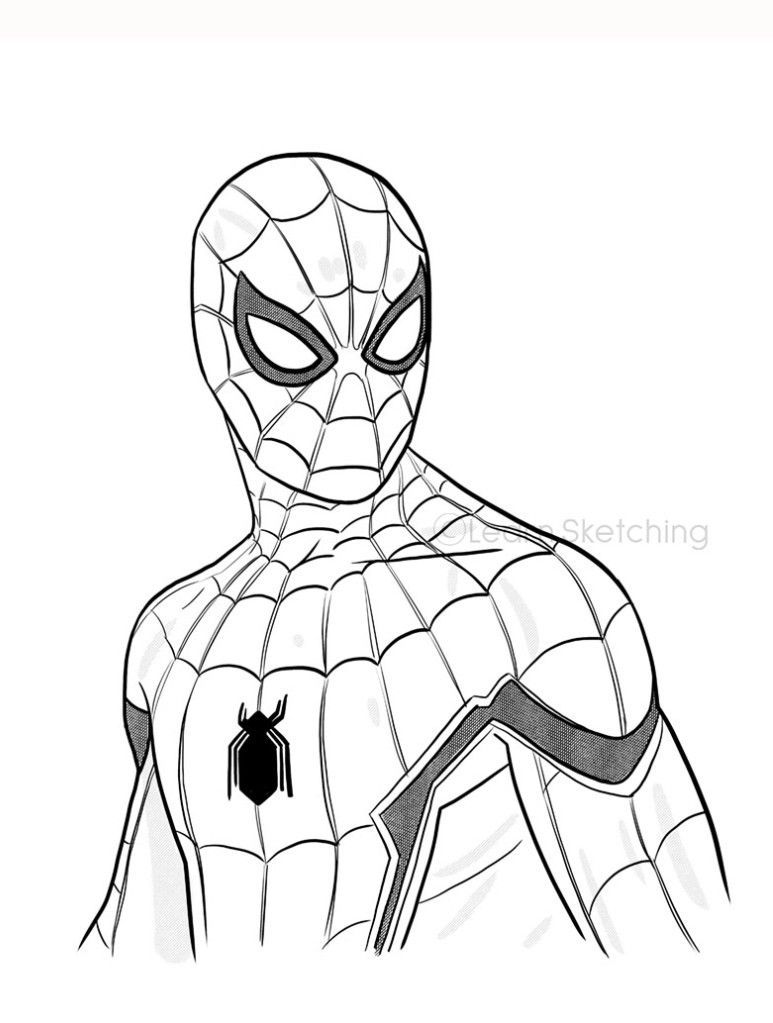 Desenhos do Homem Aranha: Homem Aranha estilizado para desenhar