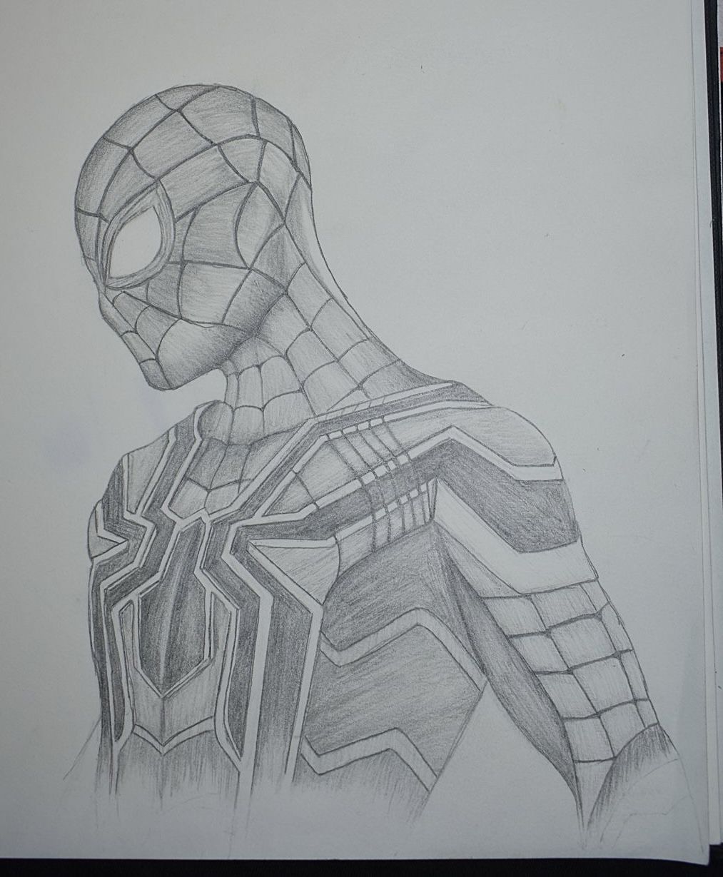 Desenhos do Homem Aranha: Homem Aranha realista a lápis para desenhar
