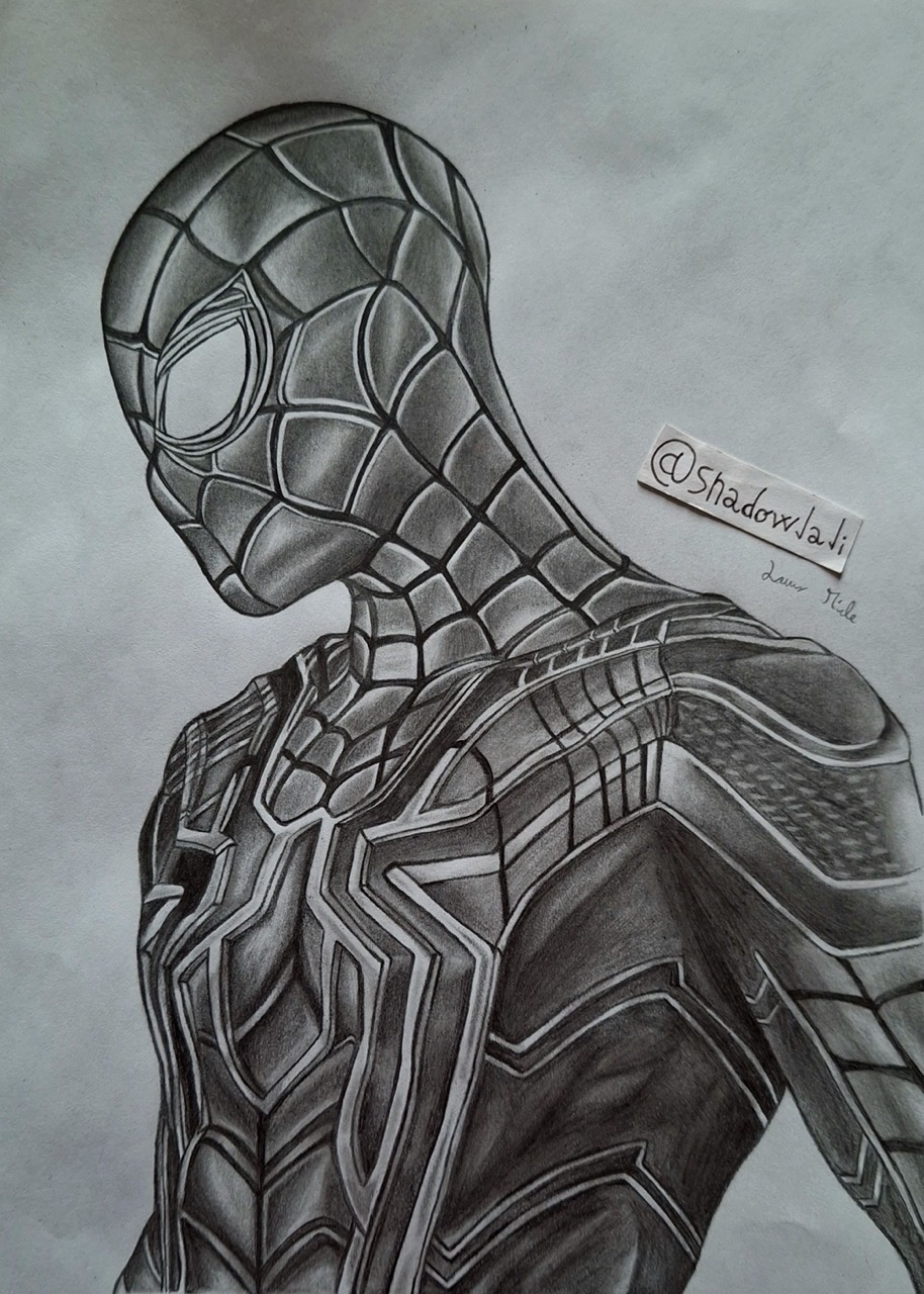 Desenhos do Homem Aranha: Homem Aranha realista a lápis para desenhar