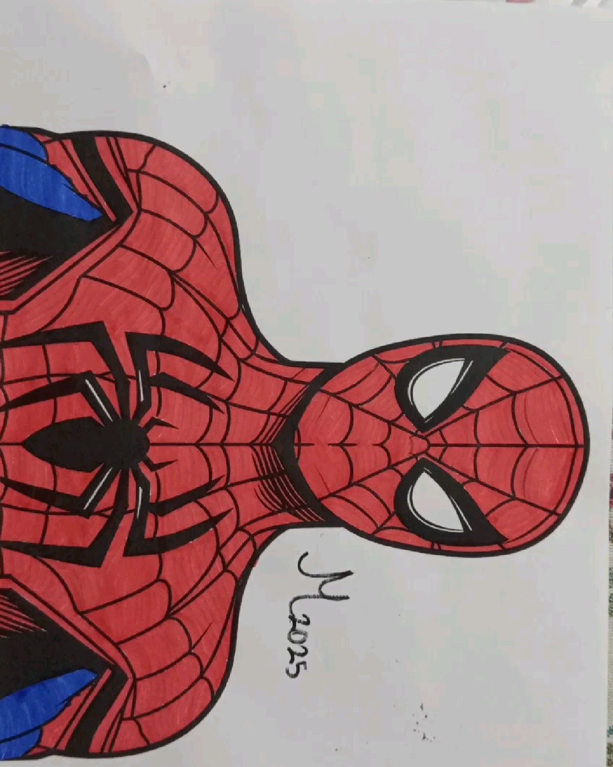 Desenhos do Homem Aranha: Homem Aranha detalhado a lápis