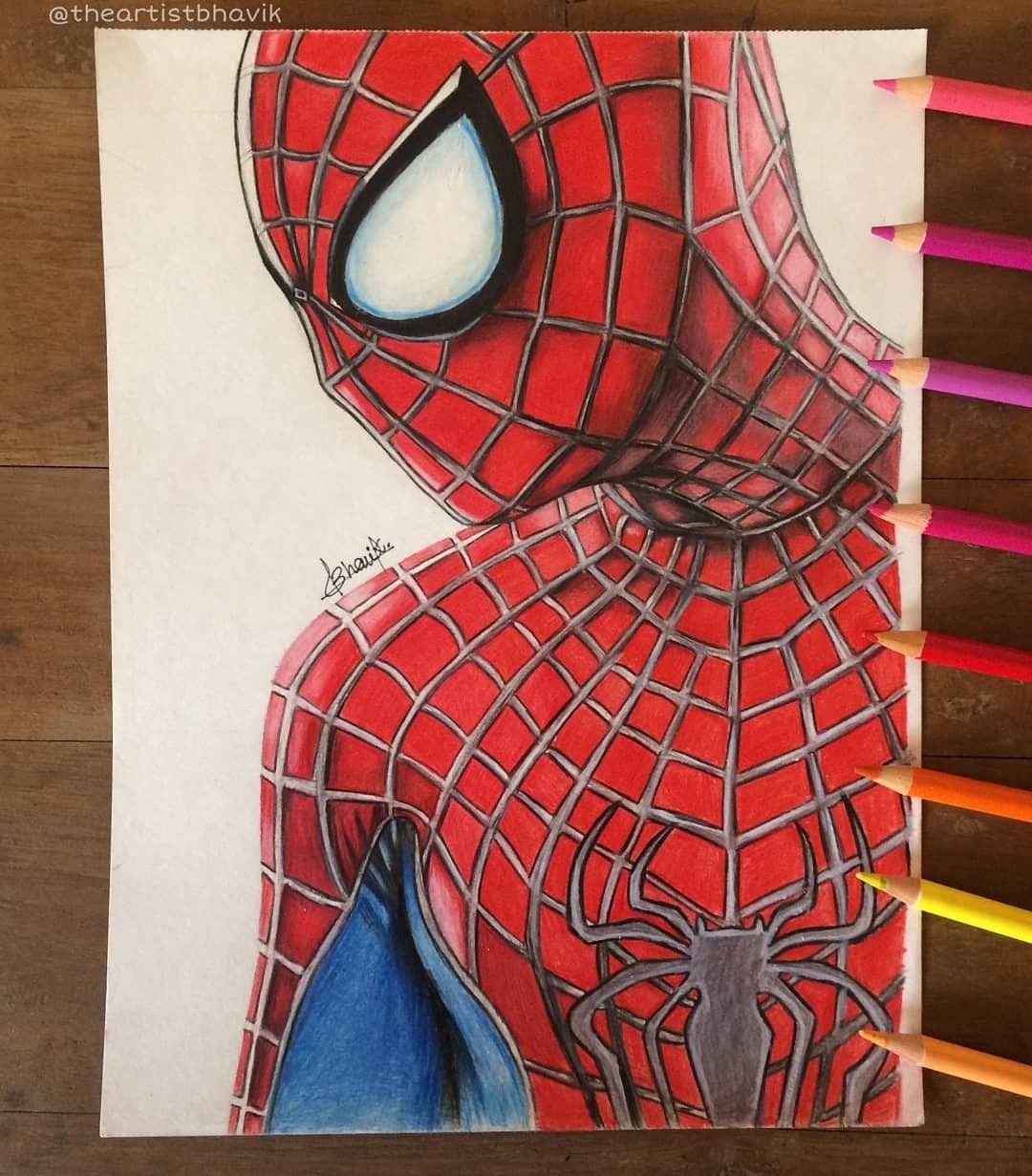 Desenhos do Homem Aranha desenho realista a lápis para colorir