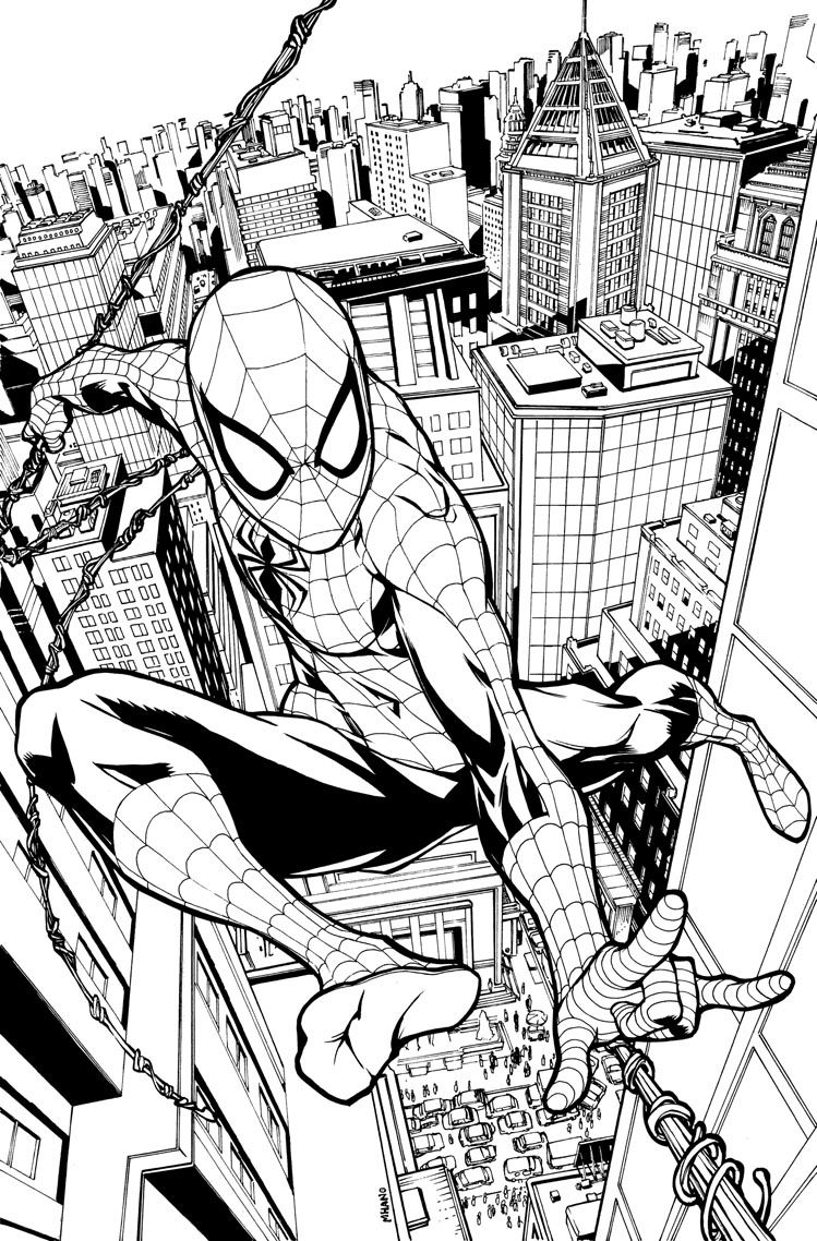 Desenhos do Homem Aranha Homem Aranha realista em ação para desenhar