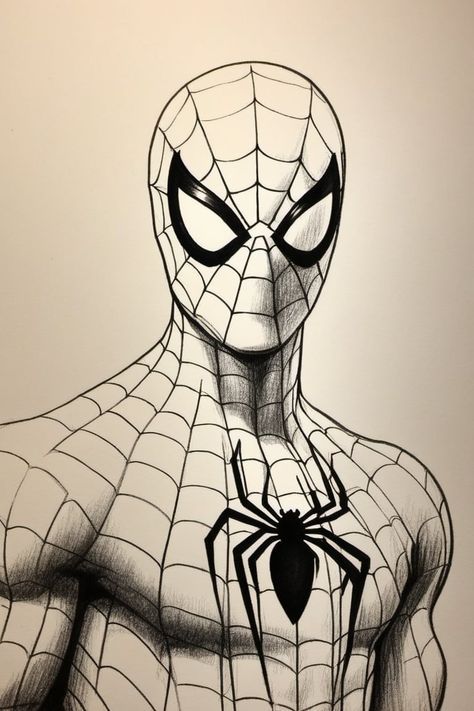 Desenhos do Homem Aranha: Homem Aranha realista para desenhar
