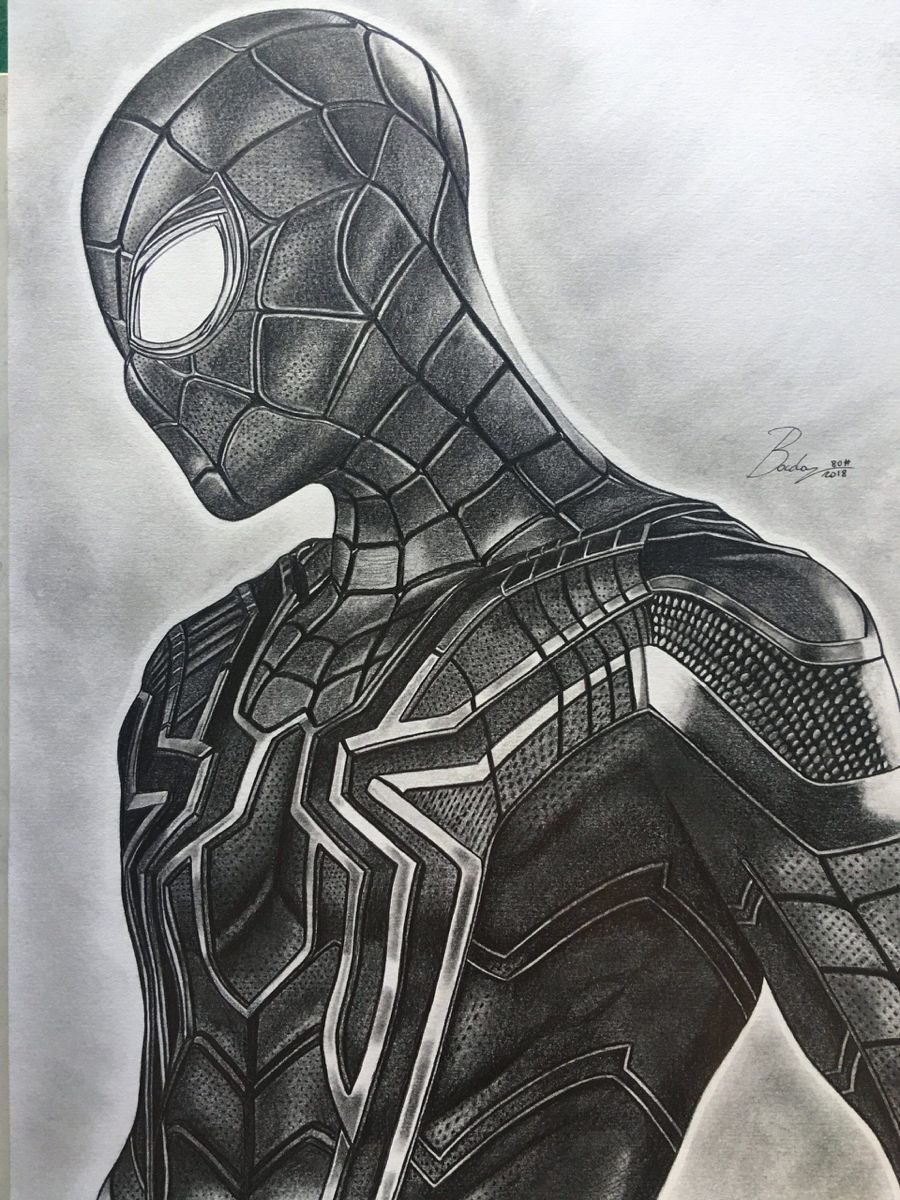 Desenhos do Homem Aranha: Homem Aranha realista a lápis para desenhar