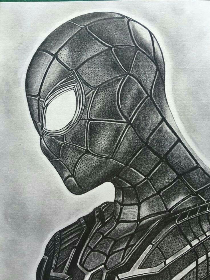 Desenhos do Homem Aranha: desenho realista do Homem Aranha a lápis