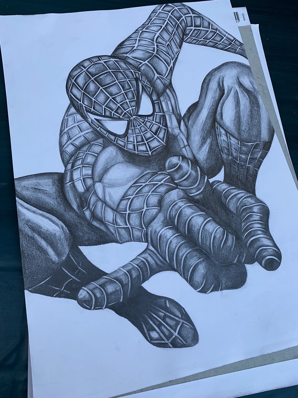 Desenhos do Homem Aranha: Homem Aranha em pose realista para desenhar