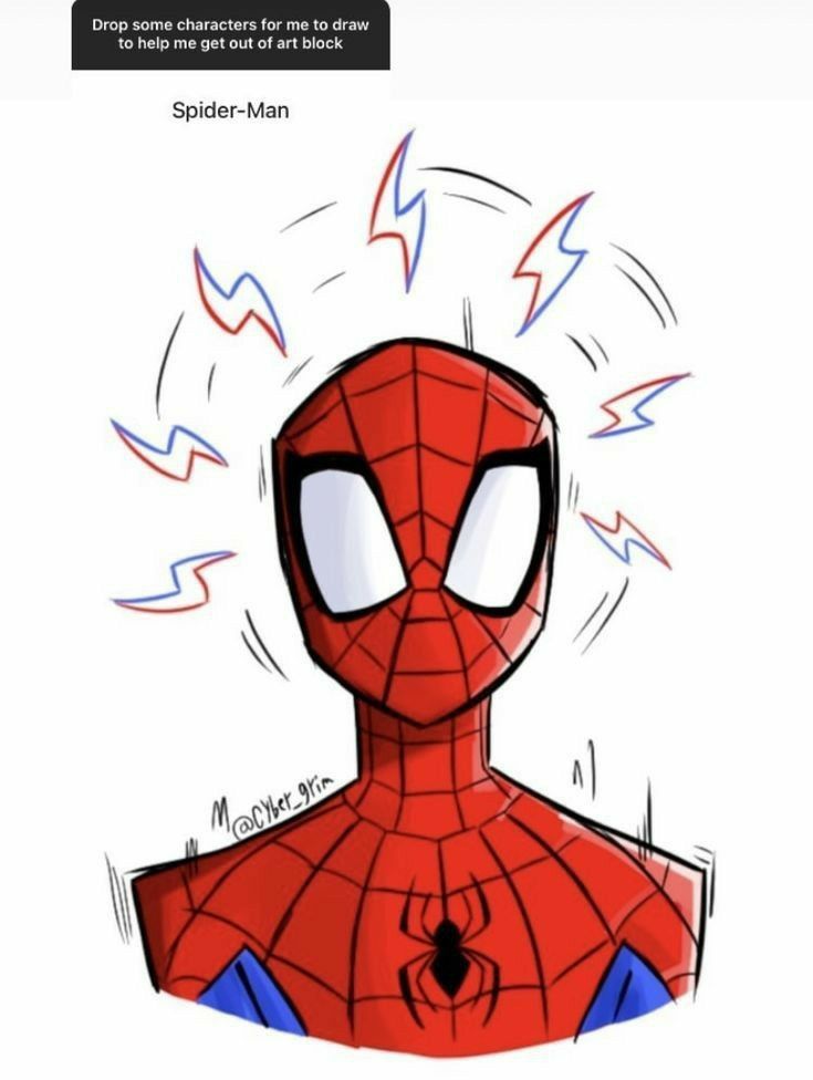 Desenhos do Homem Aranha: Homem Aranha com expressão animada para desenhar