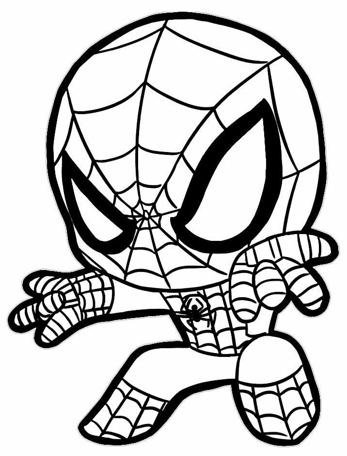 Desenhos do Homem Aranha Homem Aranha fofo pronto para desenhar