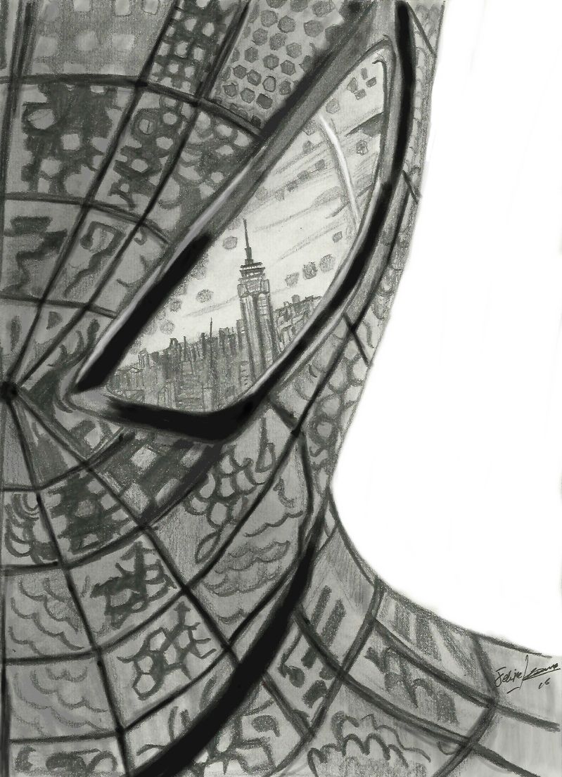 Desenhos do Homem Aranha: desenho realista do Homem Aranha