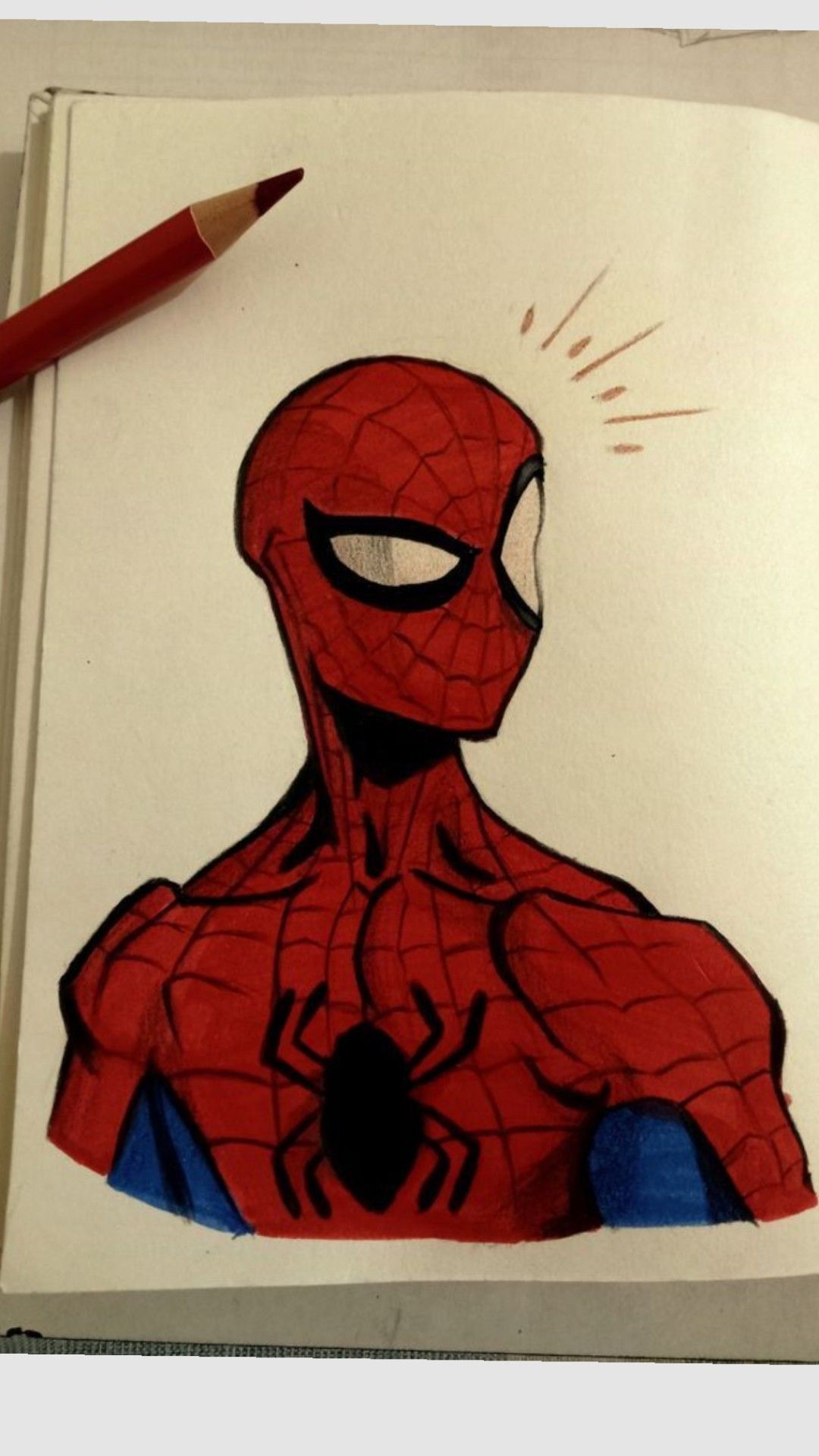 Desenhos do Homem Aranha: Homem Aranha estilizado a lápis