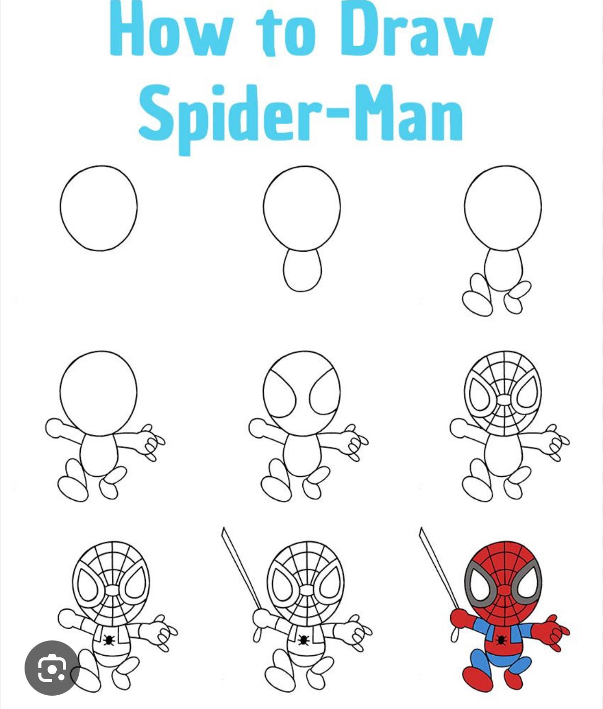 Desenhos do Homem Aranha como desenhar personagem fofo