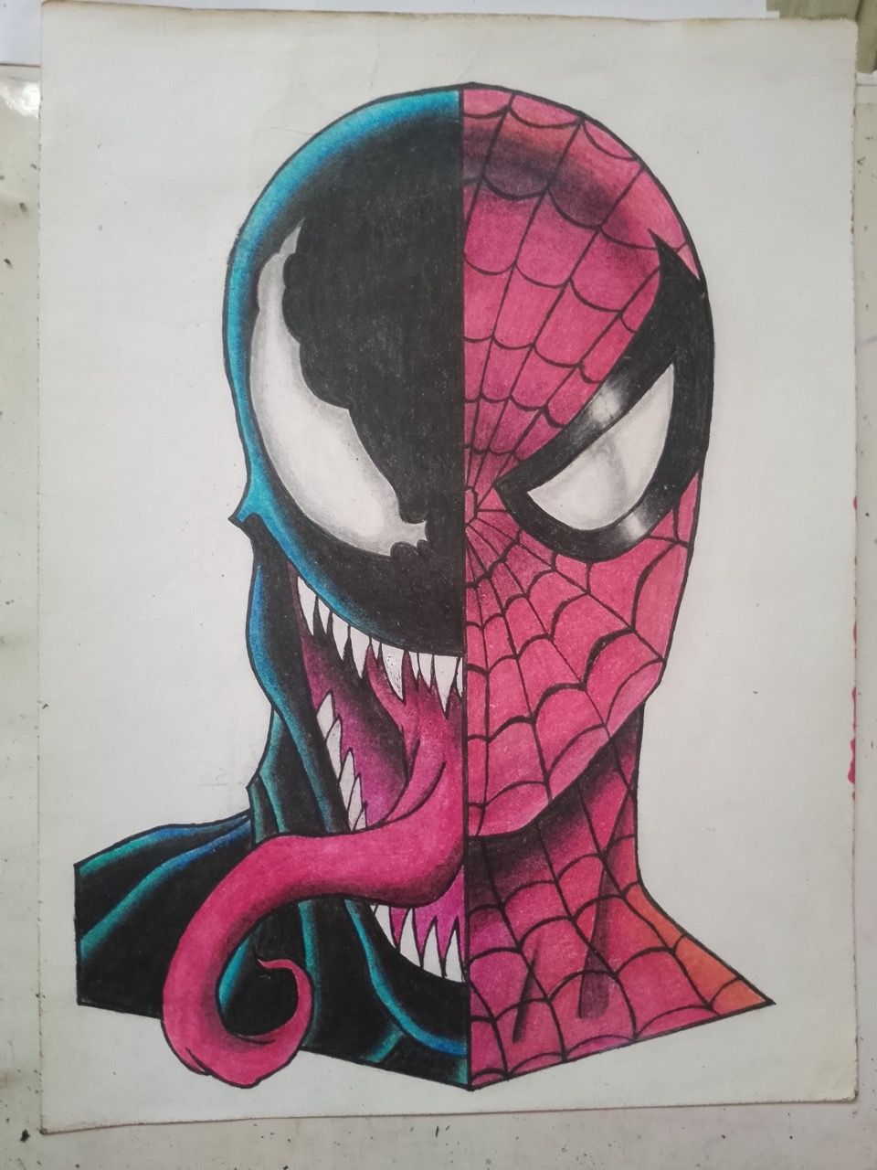 Desenhos do Homem Aranha: Homem Aranha e Venom para desenhar
