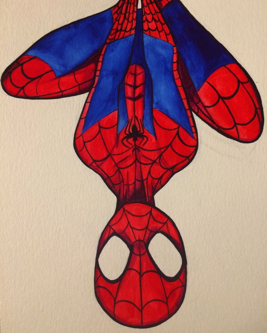 Desenhos do Homem Aranha Homem Aranha realista de cabeça para baixo