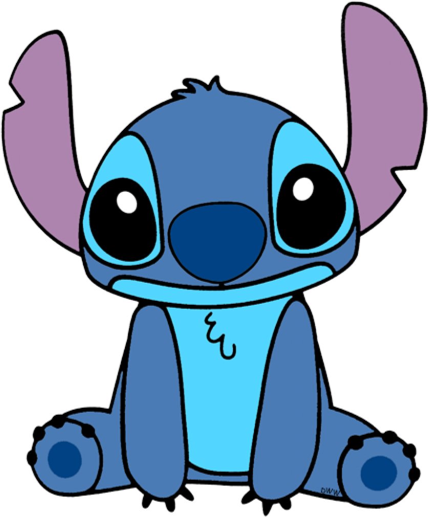 Desenhos do Stitch: Stitch sentado e sorridente para desenhar