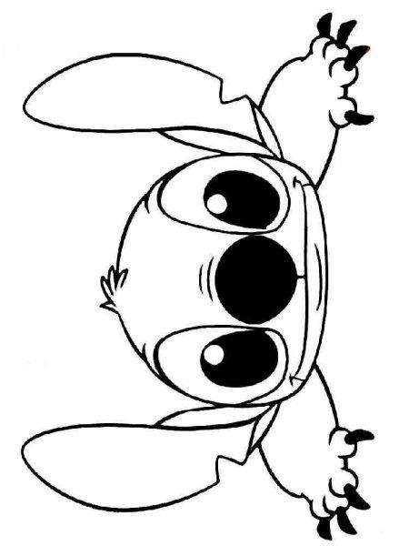 Desenhos do Stitch: Stitch fofo com braços abertos para desenhar