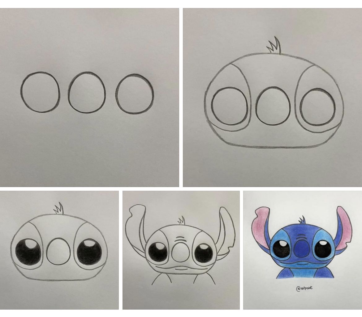Desenhos do Stitch: passo a passo para desenhar Stitch