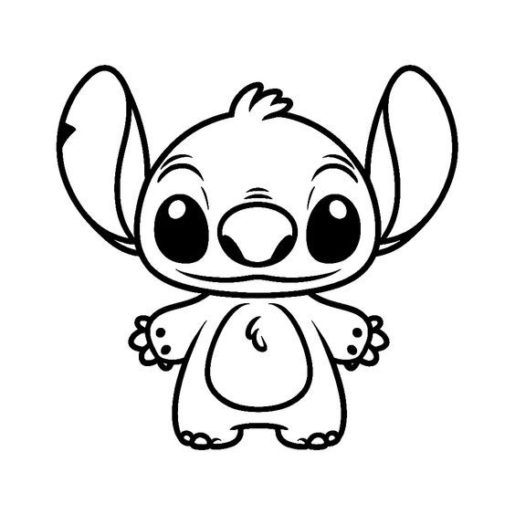 Desenhos do Stitch: Stitch fofo sorrindo para desenhar