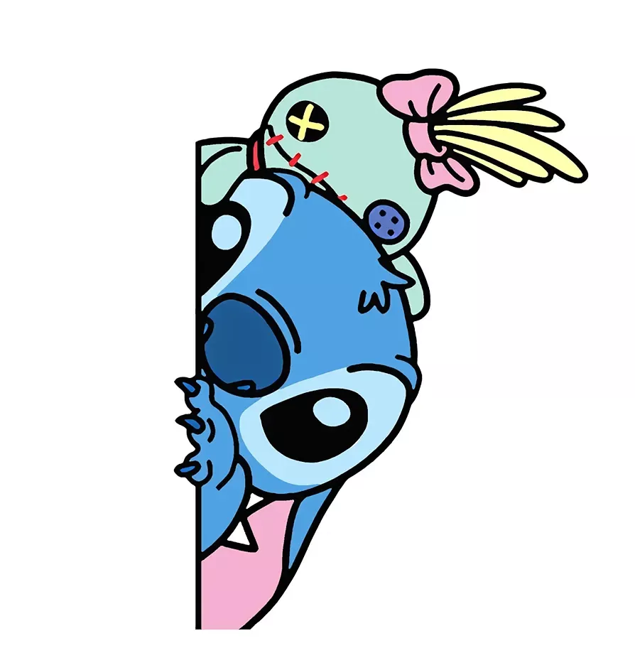 Desenhos do Stitch: Stitch e boneco fofo para desenhar