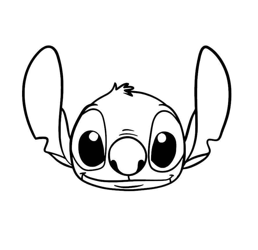 Desenhos do Stitch: rosto do Stitch fofo para desenhar