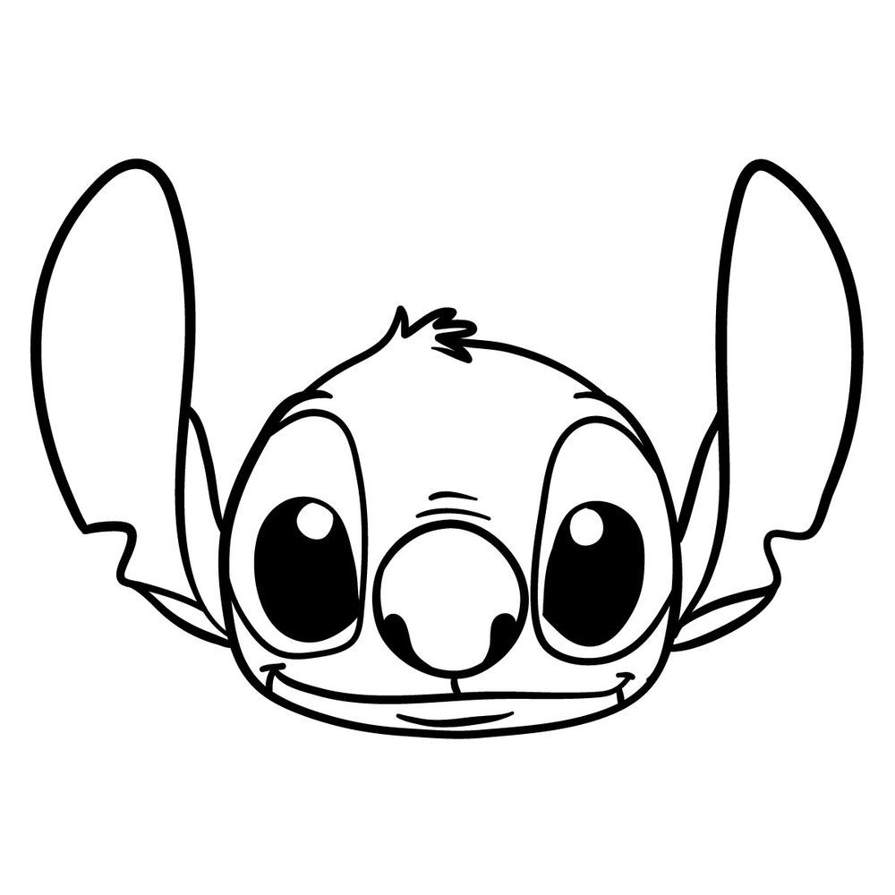 Desenhos do Stitch: cabeça do Stitch fofo para desenhar
