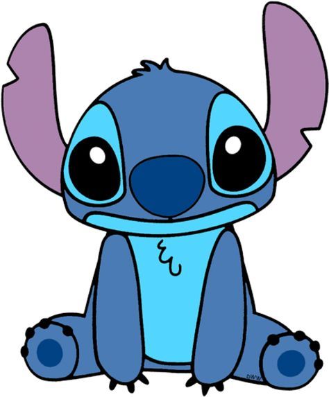 Desenhos do Stitch: Stitch fofo sentado para desenhar