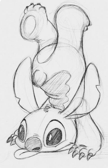 Desenhos do Stitch: Stitch fazendo acrobacias divertidas para desenhar
