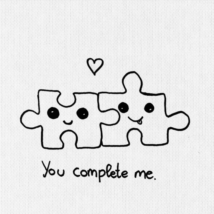 Desenho Fácil para Desenhar dois quebra-cabeças sorridentes