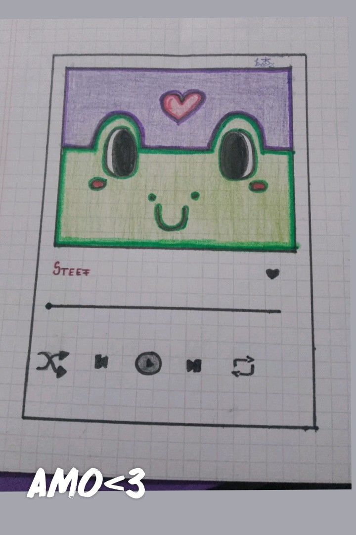 Desenho Fácil para Desenhar: Carinha de sapo sorridente