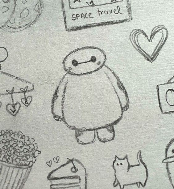 Desenho Fácil para Desenhar: personagem Baymax fofo