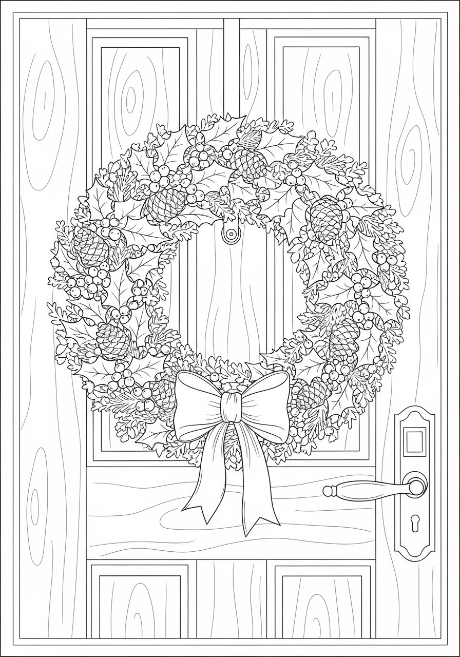 Desenho de Guirlanda decorativa para colorir