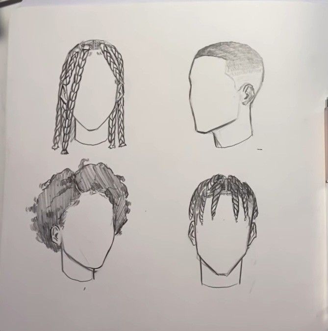 Desenho de Cria: Cortes de cabelo para desenhar fácil